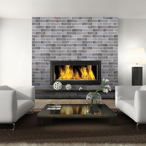 100 Vintage Grey Faux Brick Wall Tiles (14.2 Sq Ft)