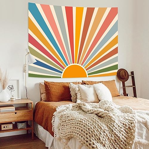 Boho Burning Sun Tapestry Wall Hanging