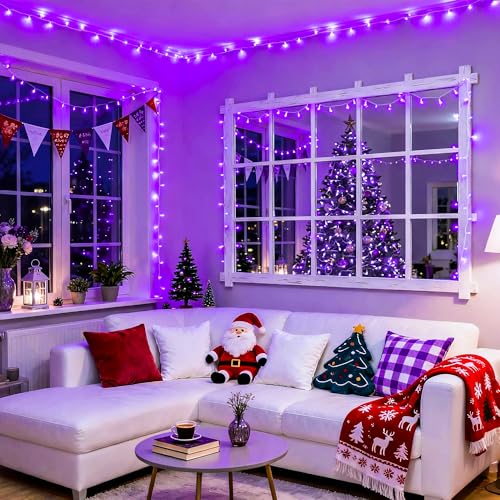 Connectable 91.5ft 250 LED Purple Halloween String Lights Indoor (91.5 Foot)