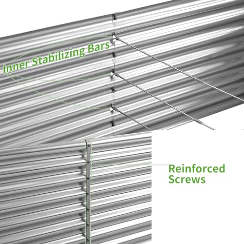 6×3×2 ft Galvanized Metal Raised Garden Bed
