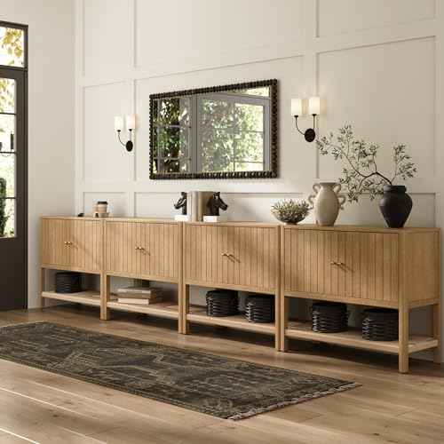 Meads Mid Century Modern Cabinet or TV Stand with Doors (4 Count)