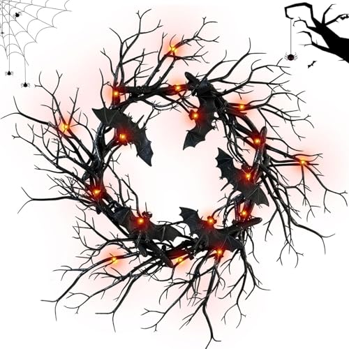 Halloween Black Branch Wreath