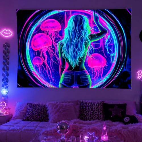 Sexy Woman Tapestry Blacklight Tapestry 59x78 Inch