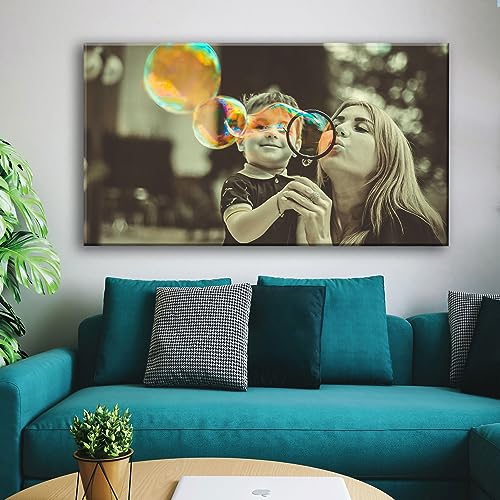 Custom Canvas Prints with Your Photos 32"x16" Wall Art