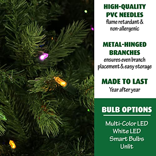 6.5 Ft. Foxtail Pine Artificial Christmas Tree with Dual Multicolor & Warm White LED Lights and Stand