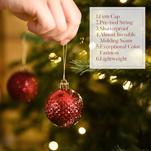 50ct Christmas Tree Decorations Ball Ornaments 2 Inches (50 Count)