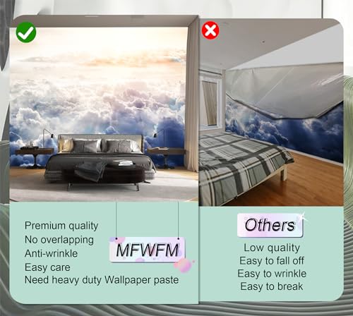 Daybreak Sunshine Cloud Wallpaper Large Wall Mural for Bedroom Livingroom