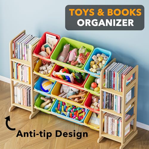 Toy Storage Organizer with 6 Shelves and 12 Bins (6 Count)