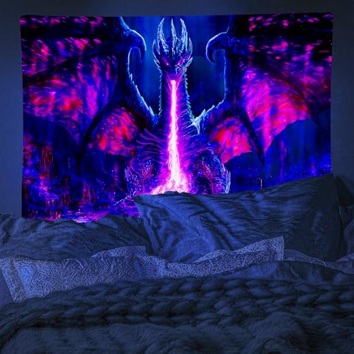 Evil Dragon Blacklight Tapestry