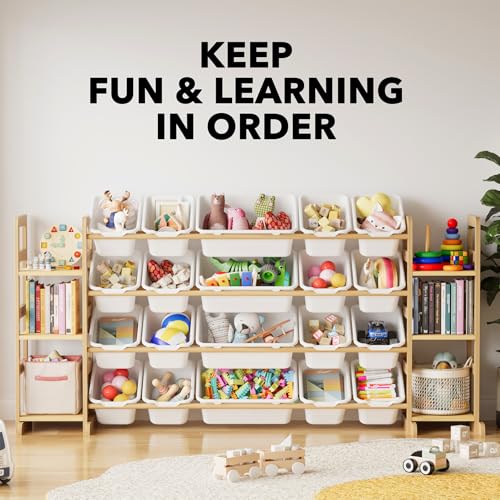 Toy Storage Organizer with 6 Shelves and 20 Bins