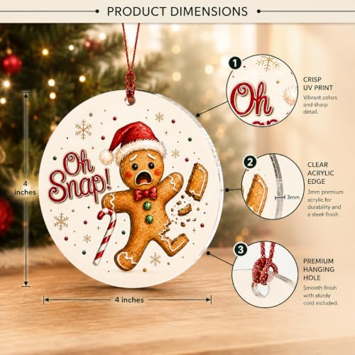 Funny Gingerbread Man Ornament