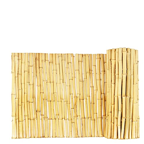 Natural Bamboo Fencing Decorative Rolled Fence Panel 0.75 in D x 3 ft H x 8 ft L (24 Sq Ft)