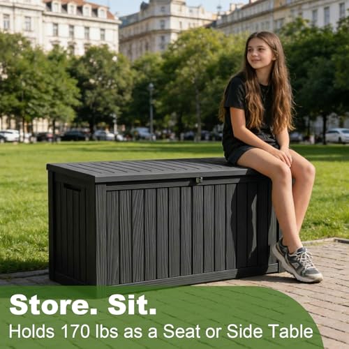 180 Gallon Deck Boxes Outdoor Waterproof