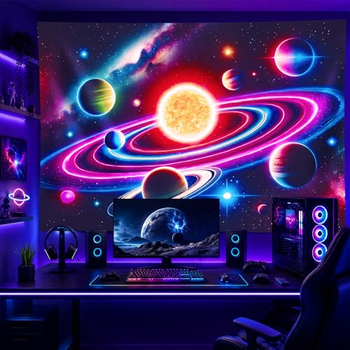 Galaxy Tapestry Uv Reactive Tapestry 78 x 59 Inch