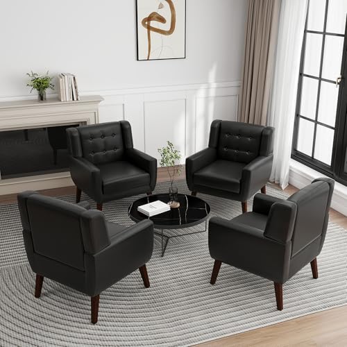 PU Leather Accent Chairs Set of 4 (4 Count)