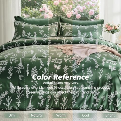 Dark Green Cal King Comforter Set
