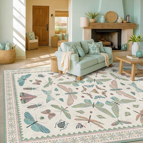 Sage Green Rugs for Bedroom Under Bed (54 Sq Ft)