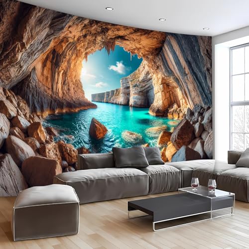 Nature Tapestry Forest Tree Sea Cave Wall Hanging