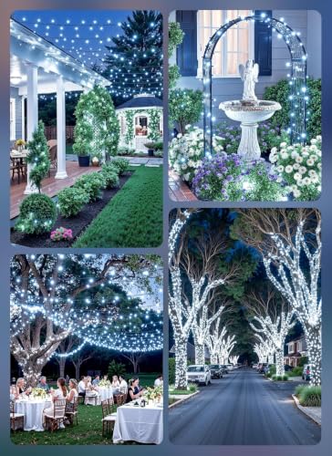 2 Pack Solar Christmas String Lights Outdoor (144 Foot)
