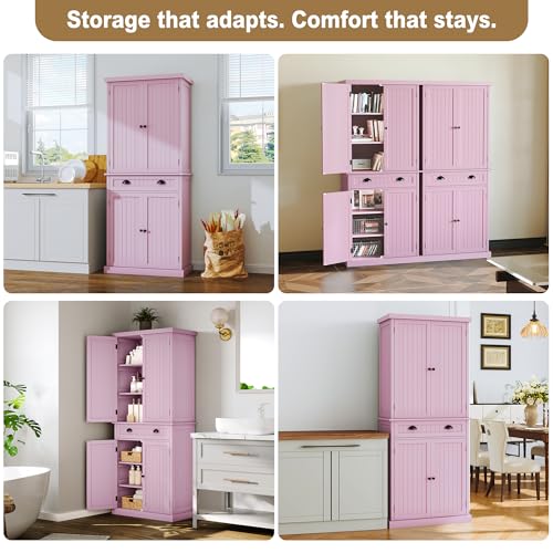 72" Tall Freestanding Pantry & Kitchen Storage Cabinet