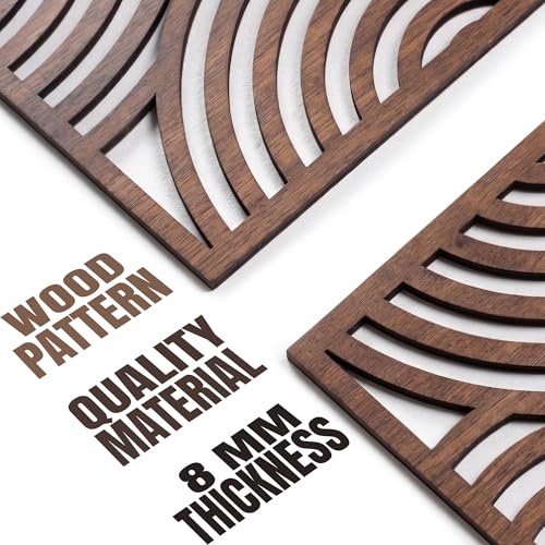 Modern Wooden Wall Sculptures (3 Count)