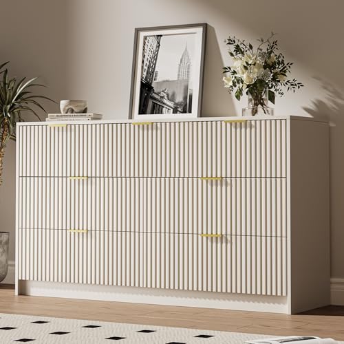Beige 7 Drawer Dresser for Bedroom