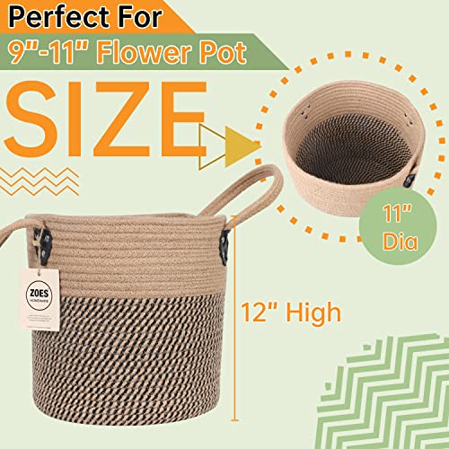 Plant Basket for Indoor Plants with Handles