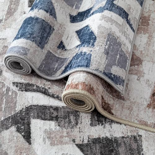 Modern Abstract 5X7 Area Rug for Living Room Bedroom Washable (35 Sq Ft)