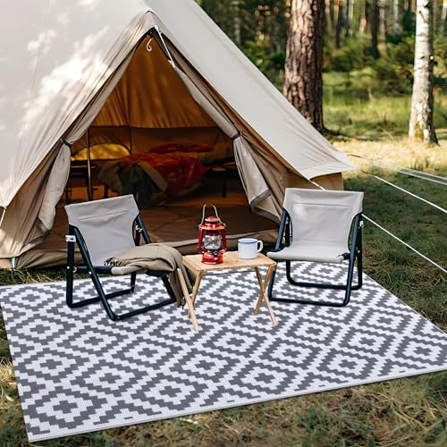 Outdoor Rug 4x6 ft Waterproof Reversible Mat