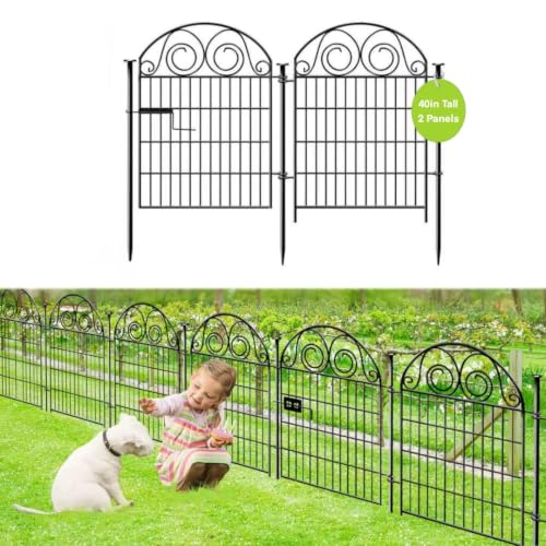 Tall Garden Fence with Gate