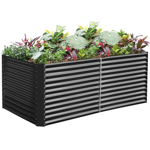 8x4x3ft Rectangular Galvanized Raised Garden Beds
