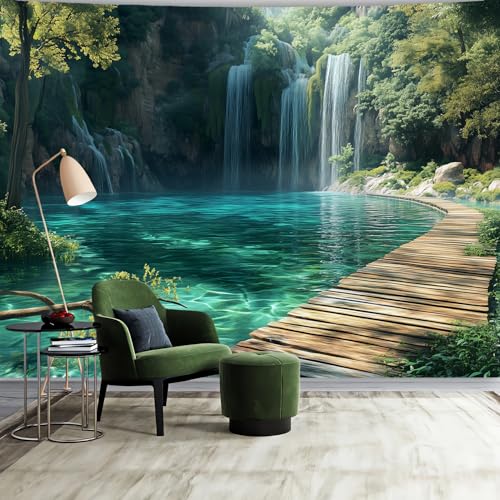 Nature Tapestry Forest Tree Sea Cave Wall Hanging