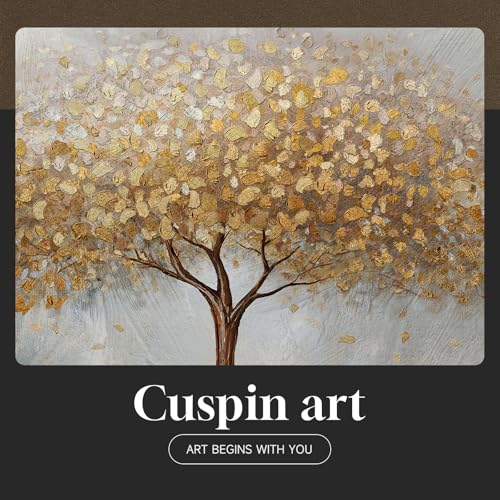 Large Framed Gold Tree of Life Wall Art for Living room