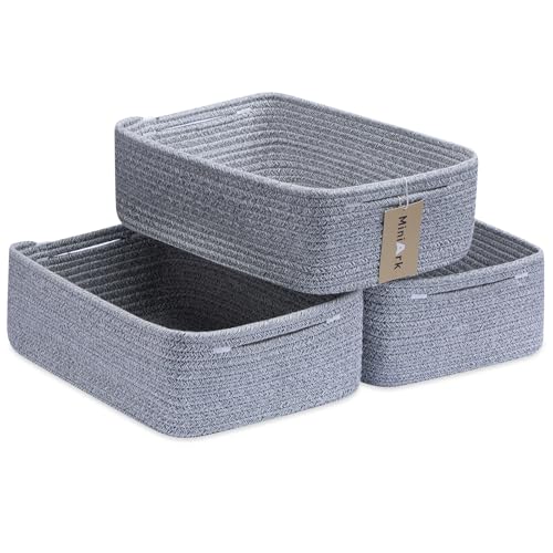 Large Shallow Organizing Baskets 15x11x5.1 Inches (3 Count)