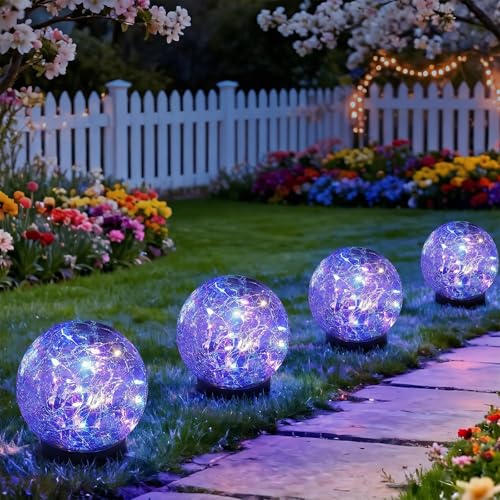 4 Pack 3.9" Solar Garden Lights Outdoor Waterproof (4 Count)