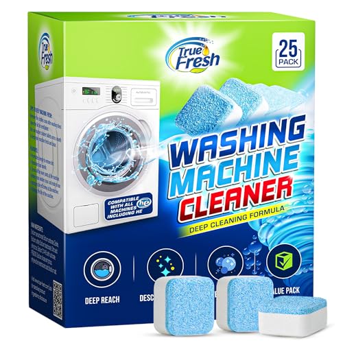 Washing Machine Cleaner Tablets 25 Pack for Front Load Top Load (25 Count)