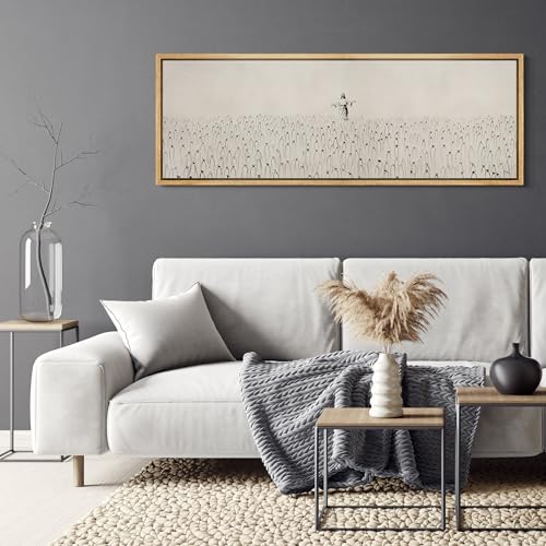 Large Framed Canvas Print Wall Art Jesus Among the People Monochrome Religious Illustrations Decorative Colorful Multicolor for Bedroom