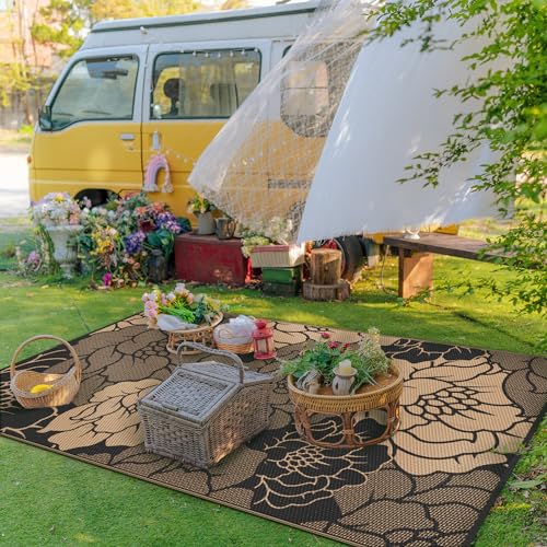 Outdoor Rug Waterproof Plastic Rugs for Patio (80 Sq Ft)