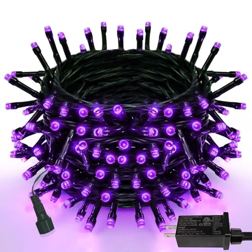 75.8FT 200 LED Extendable Purple Halloween String Lights Indoor Outdoor (82 Foot)