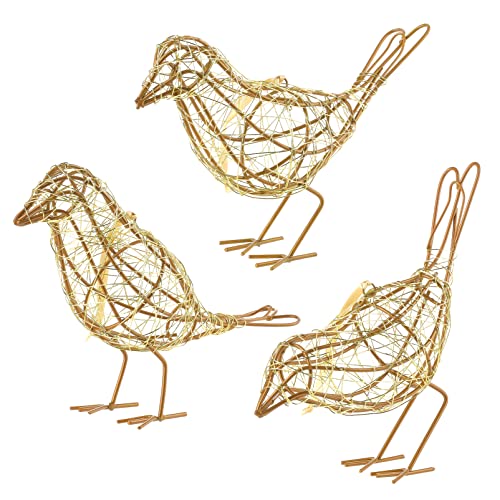 Artisan Bird Statues Trio