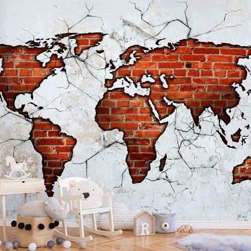 Wall Mural World Map 154x110 in (8 Count)