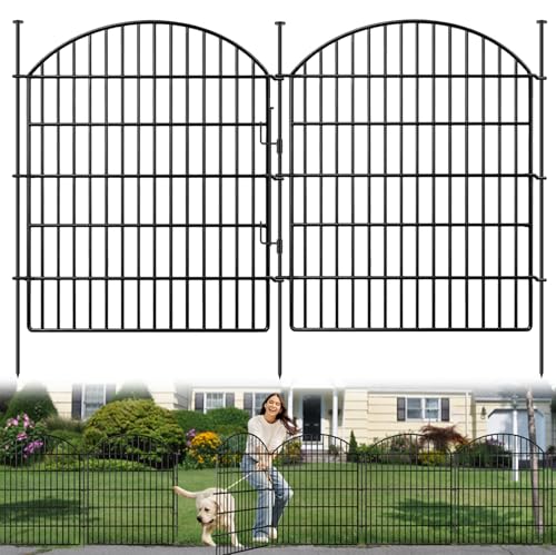 10 Panels Decorative Garden Fence with Lock (10521.6 sq in)
