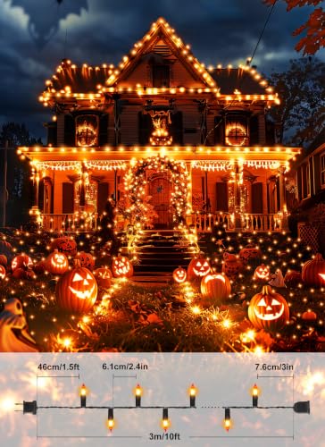 2 Pack Orange Halloween Mini Lights (2 Count)
