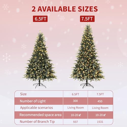 6.5 FT Pre Lit Pencil Christmas Tree