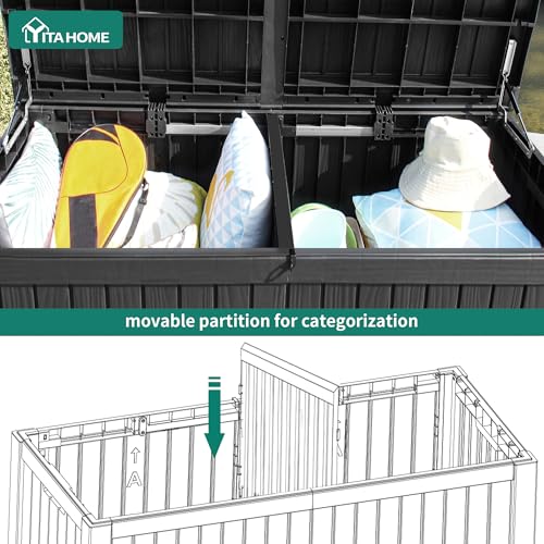 180 Gallon Large Outdoor Storage XL Deck Box w