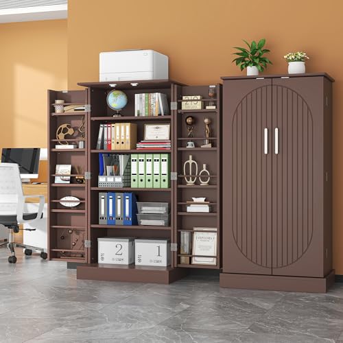 47" Kitchen Pantry Cabinet with Doors and Adjustable Shelves