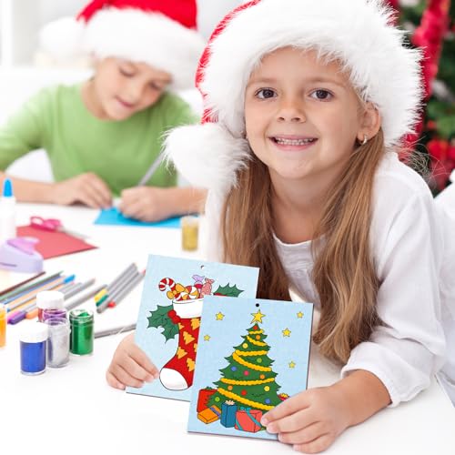 10 Pieces Large Christmas Unfinished Wood Crafts to Paint for Adults
