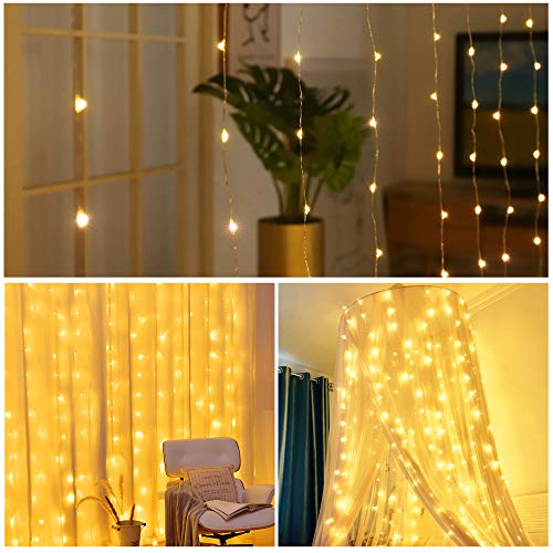 Window Curtain String Lights
