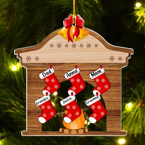 Stocking Personalized Family Christmas Acrylic Ornament 2025