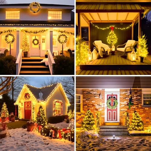 Yellow LED Christmas Lights Indoor Outdoor (300 Count)